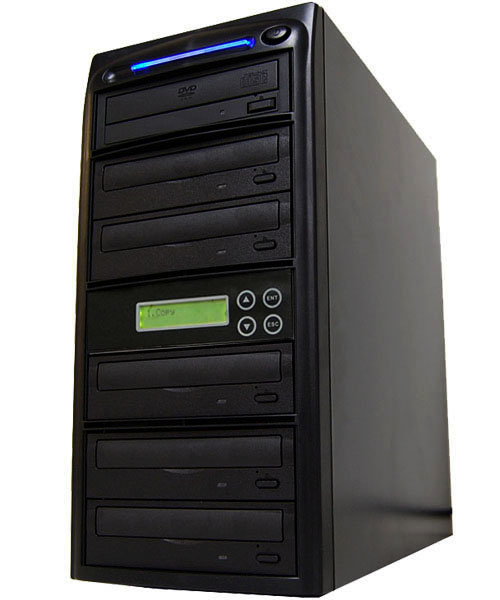 5 Burner 24X CD DVD Disc Duplicator Copier Multiple Media Burn Drive